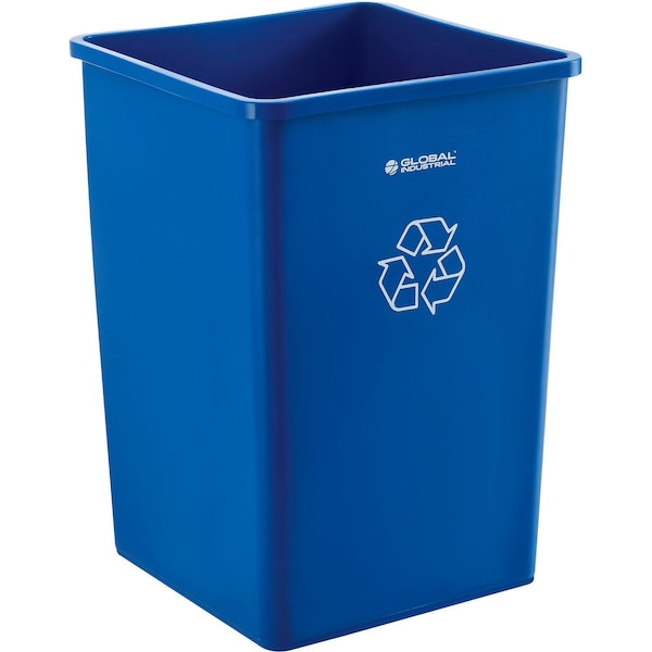 Global Industrial Square Multi Purpose Recycling Can, Blue, Plastic 641439RBL - main